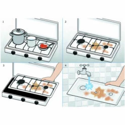 Parker® Fornello A Gas 3F Inox -Brunne Camping fornello a gas inox 300 3