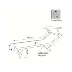 Lettino Prendisole Con Tettuccio Cosma Bari Bianco 7 Lettino Prendisole Con Tettuccio Cosma Bari Bianco -Brunne Camping lettino prendisole con tettuccio cosma bari bianco per spiaggia mare o giardino 2