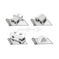 Stuoia Brunner Kinetic 250x600 -Brunne Camping stuoia brunner kinetic 250x600 grammatura 400 copertura pavimento protezione campeggio tenda camper roulotte 2