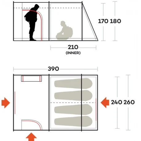 Tenda Ferrino Fenix 4 4 Tenda Ferrino Fenix 4 - immagine 2