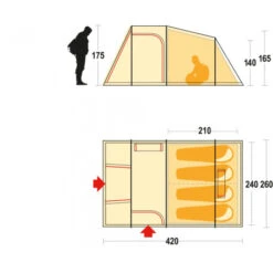 Tenda Ferrino Meteora 4 -Brunne Camping tenda ferrino meteora 4 family ampia spaziosa abside anteriore campeggio stanziale 2
